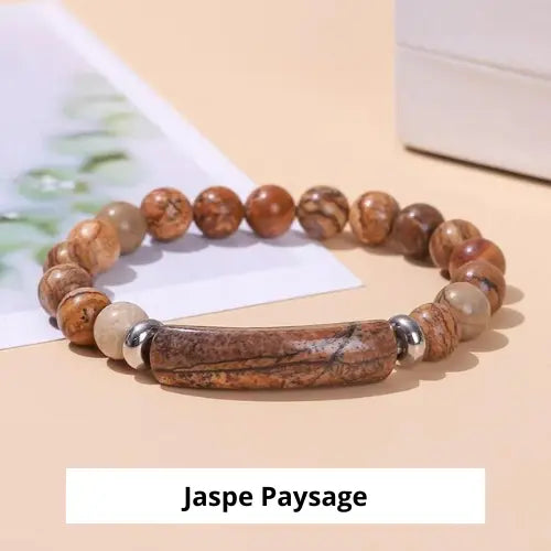 Bracelet avec pierre naturelle ¦ Modèle #Rectangle - La Maison du bracelet