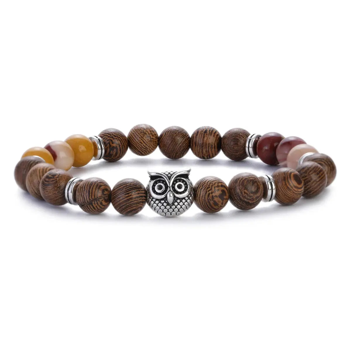 Bracelet de perles en bois ¦ Modèle #Hibou - La Maison du bracelet