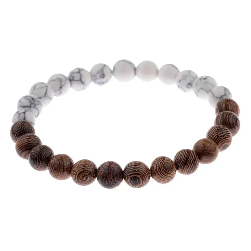 Bracelet de perles en bois ¦ Modèle #YingYang - La Maison du bracelet