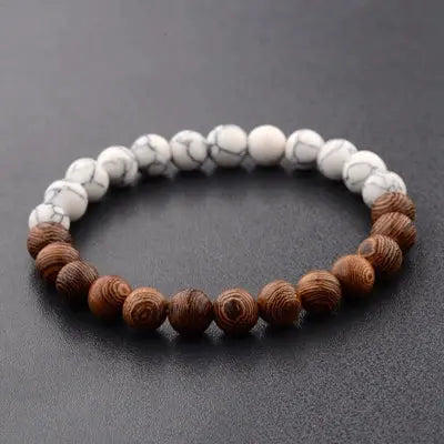 Bracelet de perles en bois ¦ Modèle #YingYang - La Maison du bracelet