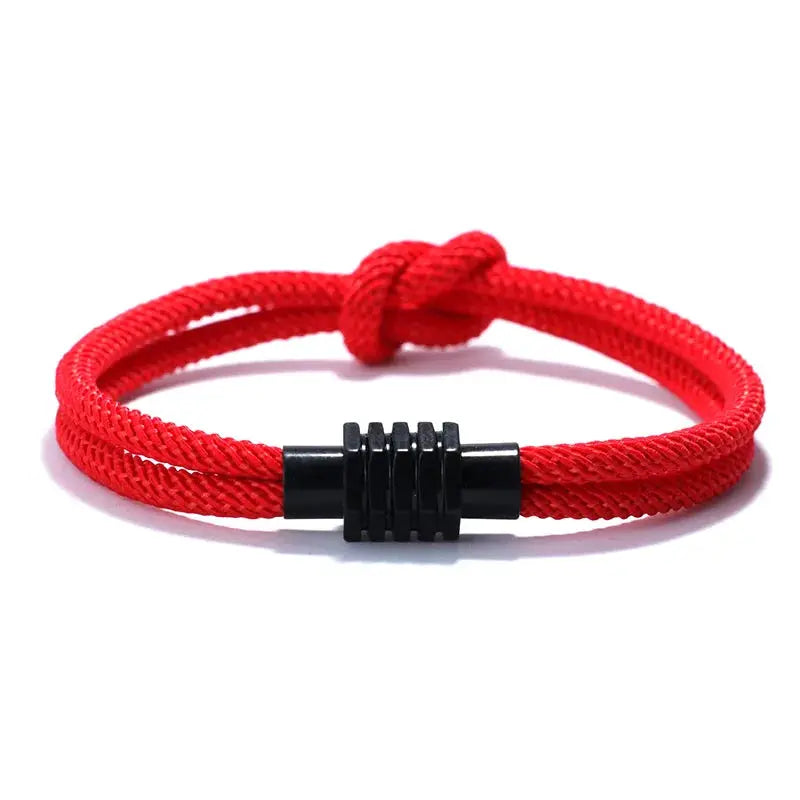 Bracelet en corde pour homme ¦ Modèle #Red - La Maison du bracelet