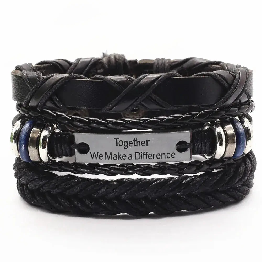 Bracelet en cuir homme ¦ Modèle #Together - La Maison du bracelet