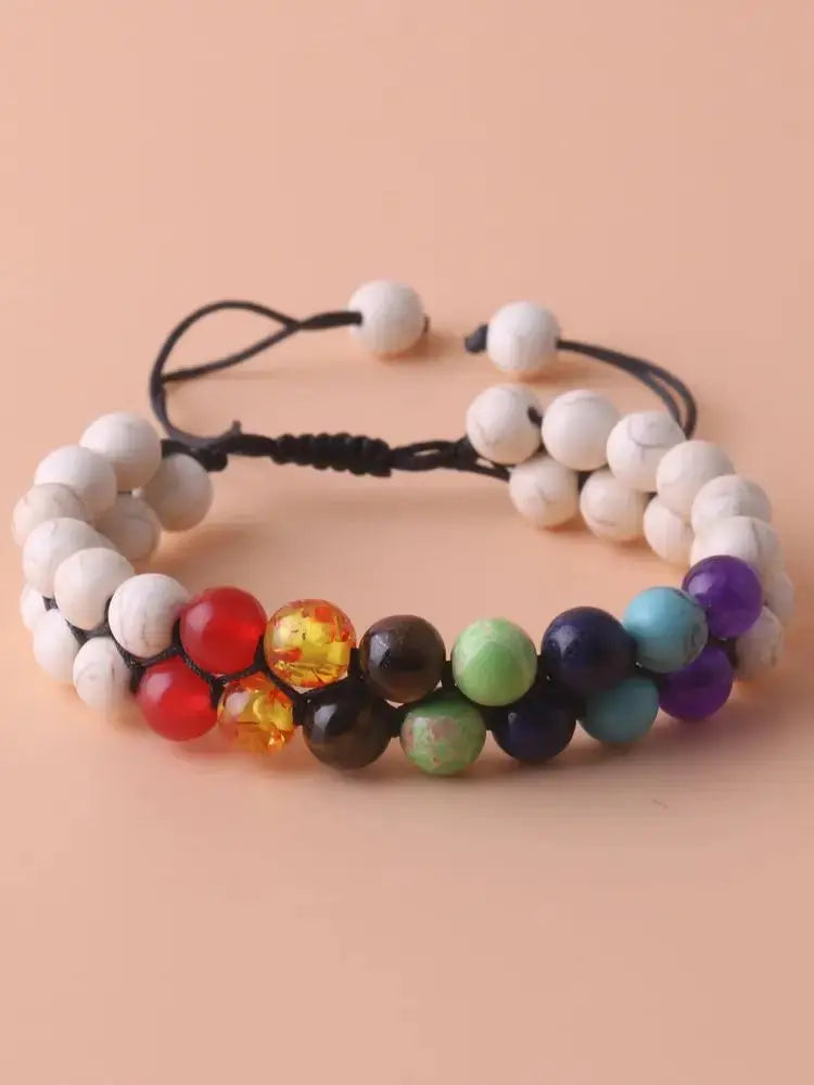 Bracelet en perles 7 chakras ¦ Modèle #Kro - La Maison du bracelet