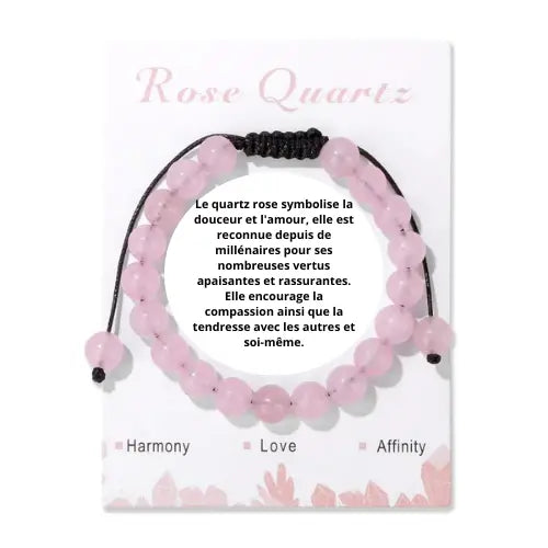 Bracelet en perles Quartz Rose ¦ Modèle #QuartzRose - La Maison du bracelet