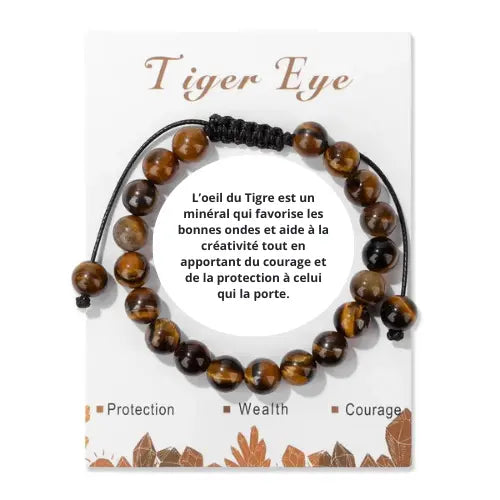 Bracelet en perles pour homme ¦ Modèle #OeilDuTigre - La Maison du bracelet