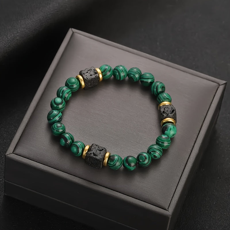 Bracelet en pierre Malachite