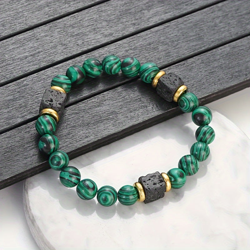 Bracelet en pierre Malachite