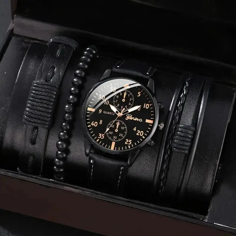 Coffret cadeau montre et bracelet pour homme ¦ Modèle #BlackSweet - La Maison du bracelet