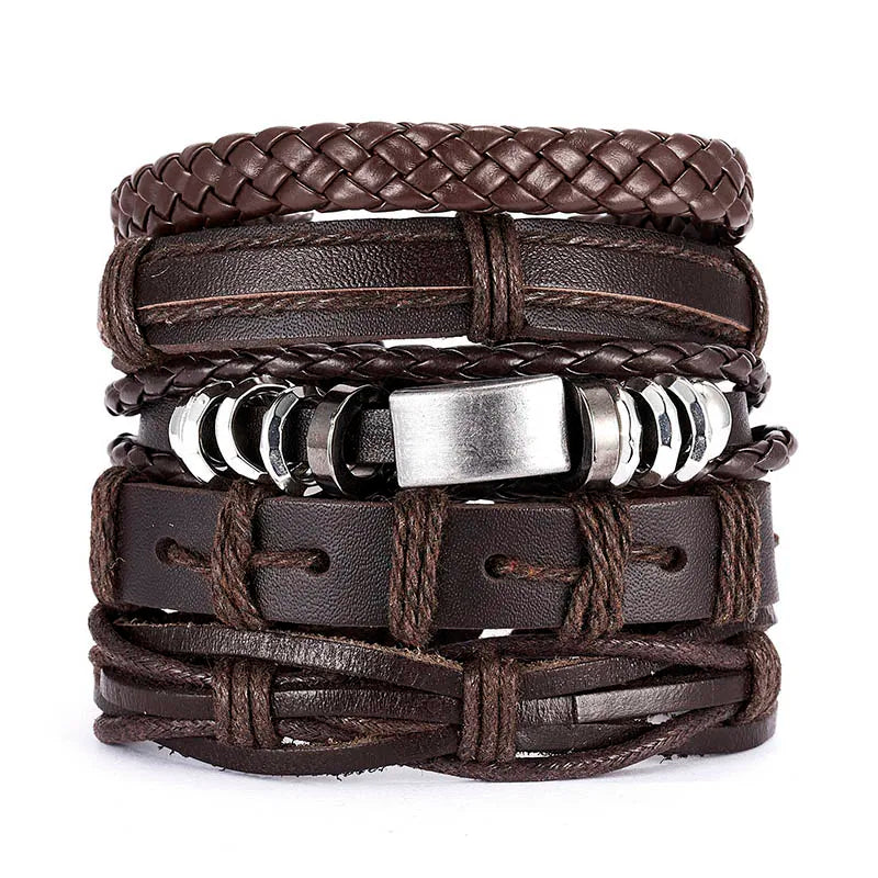 Bracelet en cuir homme en 3/4 pièces - La Maison du Bracelet