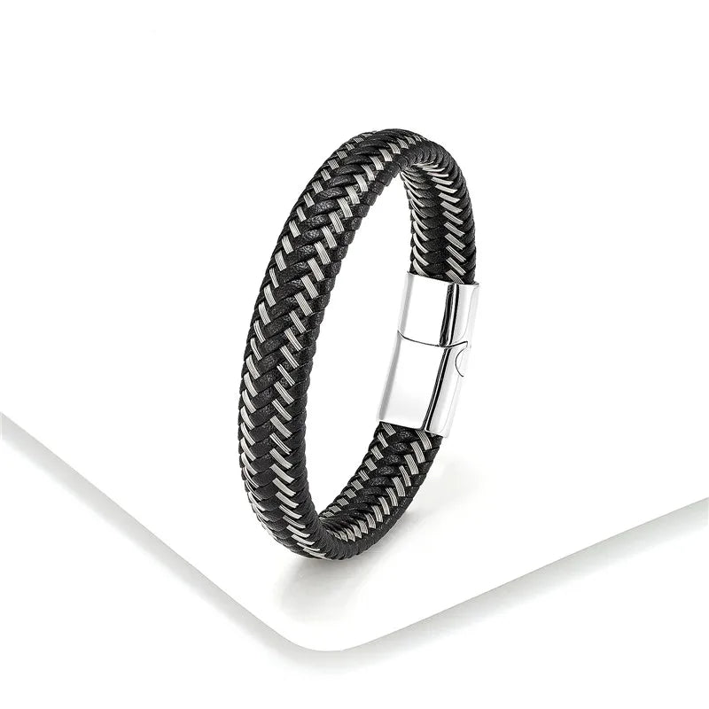 Bracelet en cuir tressé - La Maison du Bracelet
