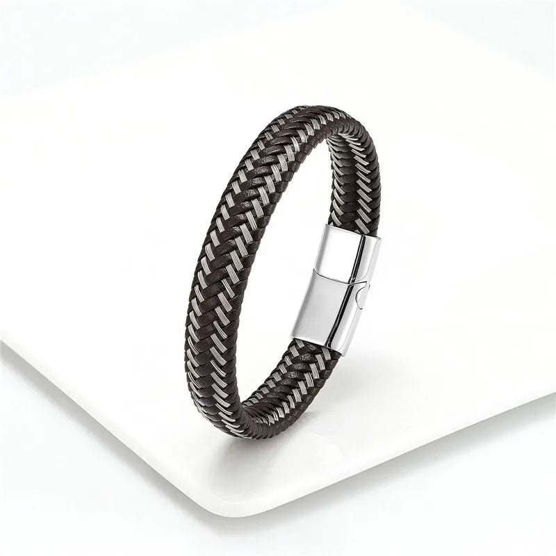 Bracelet en cuir tressé - La Maison du Bracelet