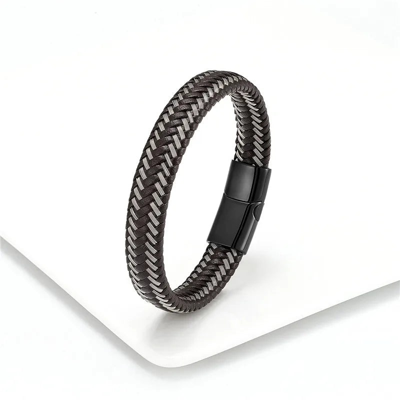 Bracelet en cuir tressé - La Maison du Bracelet