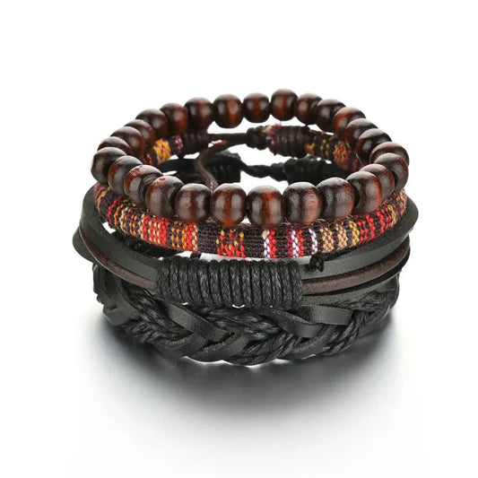 Bracelet en cuir homme en 3/4 pièces ¦ Modèle #Duo - La Maison du bracelet