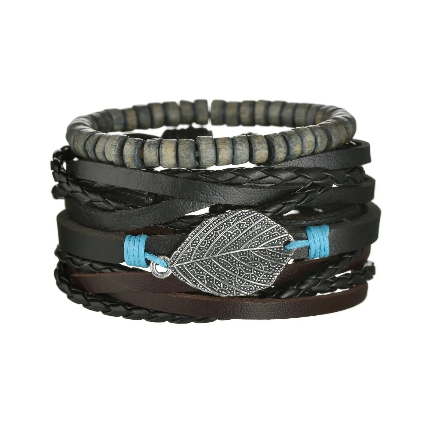 Bracelet en cuir homme en 3/4 pièces ¦ Modèle #Feuille - La Maison du bracelet