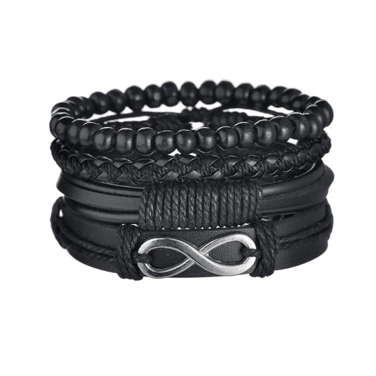 Bracelet en cuir homme en 3/4 pièces ¦ Modèle #Infinity - La Maison du bracelet