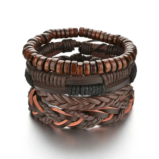 Bracelet en cuir homme en 3/4 pièces ¦ Modèle #Tresse - La Maison du bracelet