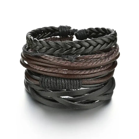 Bracelet en cuir homme en 3/4 pièces ¦ Modèle #Twist - La Maison du bracelet