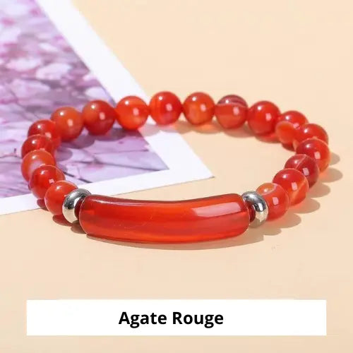 Bracelet avec pierre naturelle ¦ Modèle #Rectangle - La Maison du bracelet