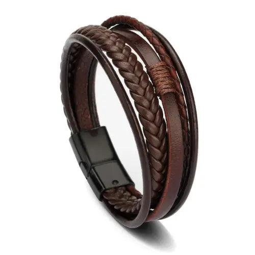 Bracelet en cuir pour homme ¦ Modèle #MarronSoft - La Maison du bracelet