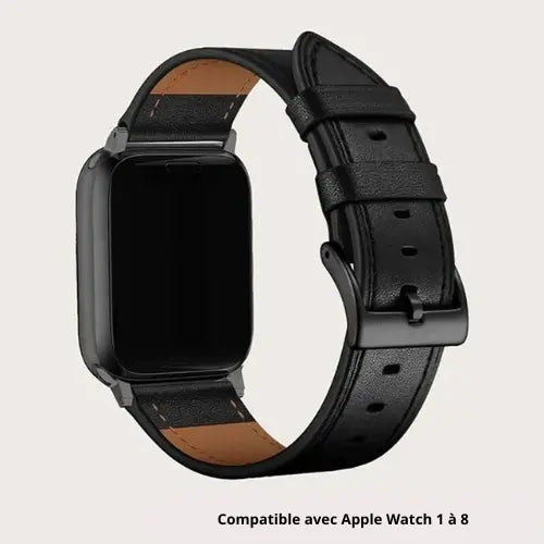 Bracelet en cuir pour Apple Watch ¦ Modèle #Sobre - La Maison du bracelet