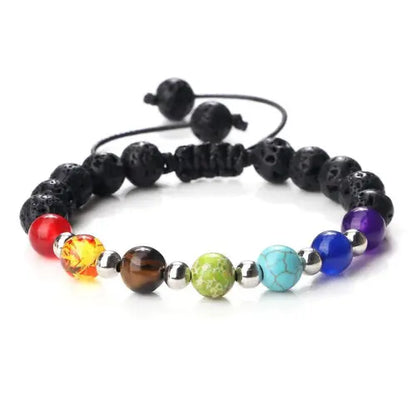 Bracelet en perles 7 chakras ¦ Modèle #Silver - La Maison du bracelet