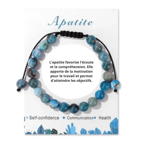 Bracelet en perles apatite bleue ¦ Modèle #BlueWave - La Maison du bracelet