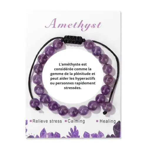 Bracelet en perles d'améthyste ¦ Modèle #Amethyst - La Maison du bracelet