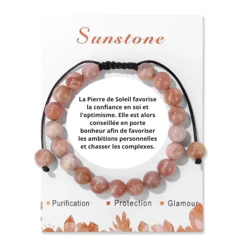 Bracelet en perles pierre de soleil ¦ Modèle #SunStone - La Maison du bracelet