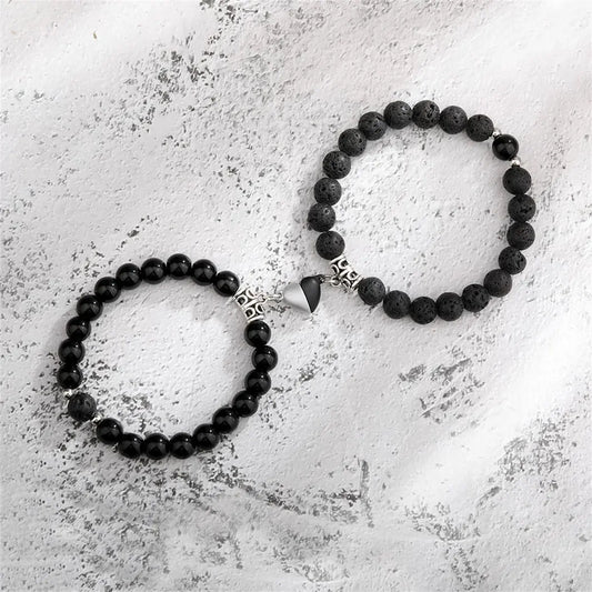 Bracelet pour couple ¦ Modèle #BlackandWhite - La Maison du bracelet