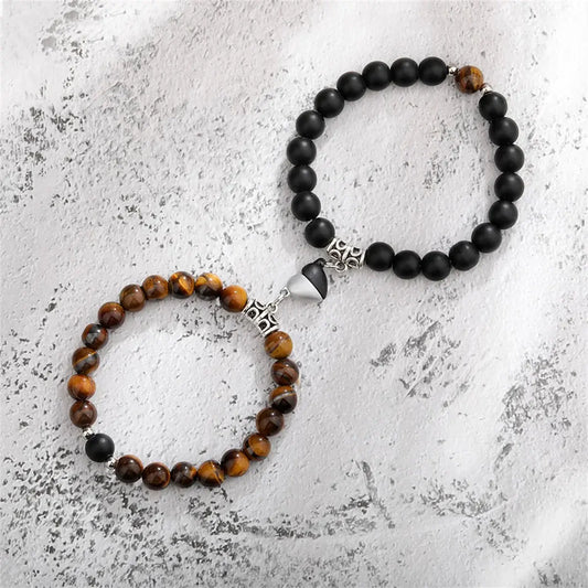 Bracelet pour couple ¦ Modèle #BrownandBlack - La Maison du bracelet