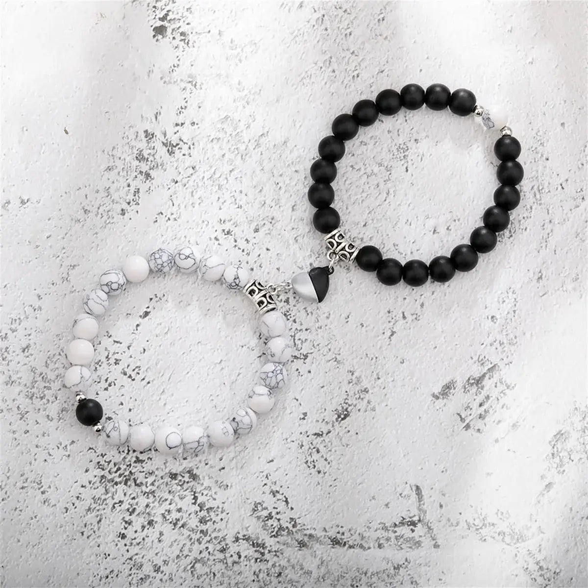 Bracelet pour couple ¦ Modèle #WhiteandBlack - La Maison du bracelet