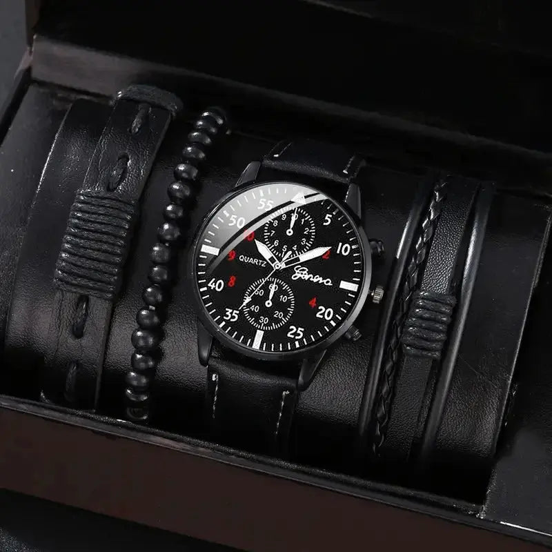 Coffret cadeau montre et bracelet pour homme ¦ Modèle #BlackGift - La Maison du bracelet