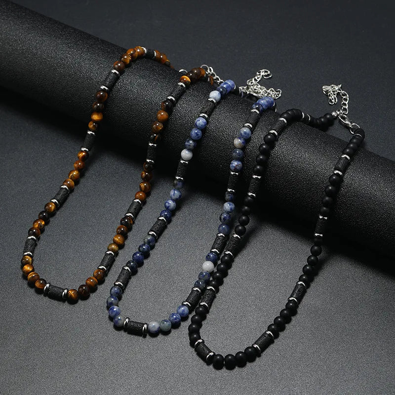Collier en pierres pour homme - La Maison du Bracelet