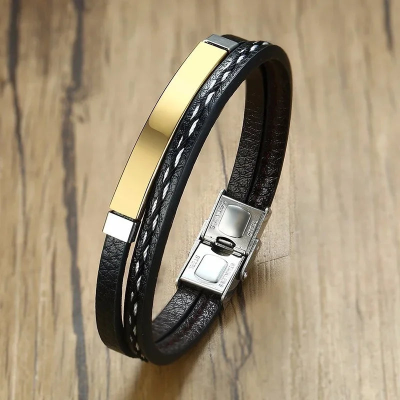 Bracelet en cuir classe pour homme - La Maison du Bracelet