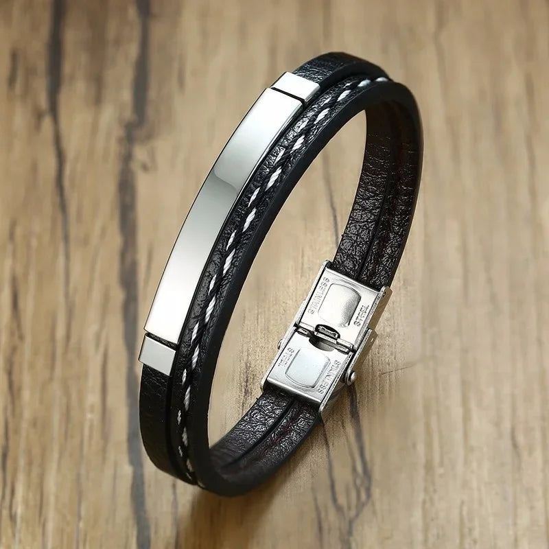 Bracelet en cuir classe pour homme - La Maison du Bracelet